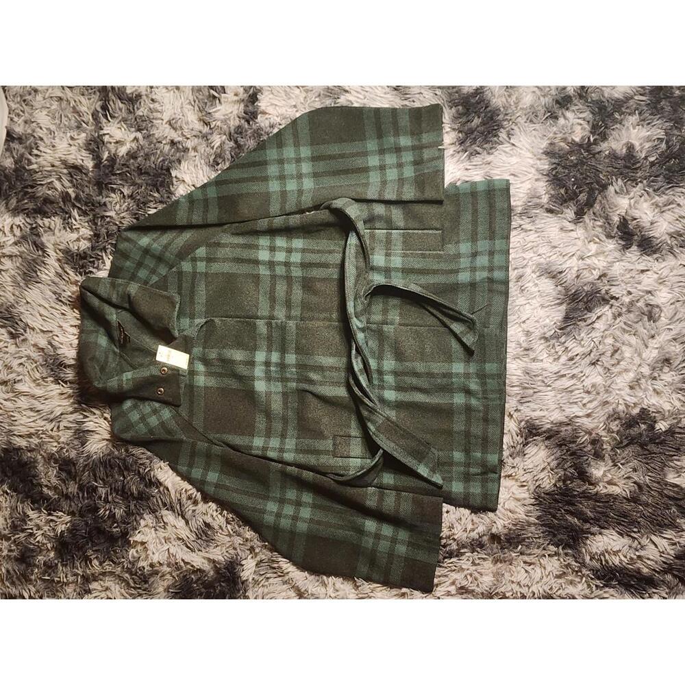 Banana Republic Light-Weight Brushed Jacket Green Plaid Womens M NWT Jacket New